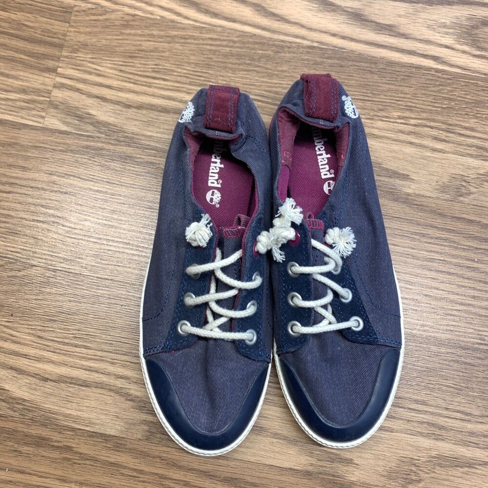 TIMBERLAND Newport Bay Canvas Oxford‎ Boat Shoes Slip-on Sneakers - Blue 6 - Picture 6 of 10